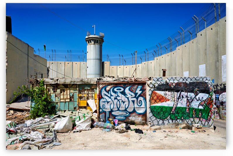 View of the west bank separation wall in Bethlehem with graffiti by Marco Brivio