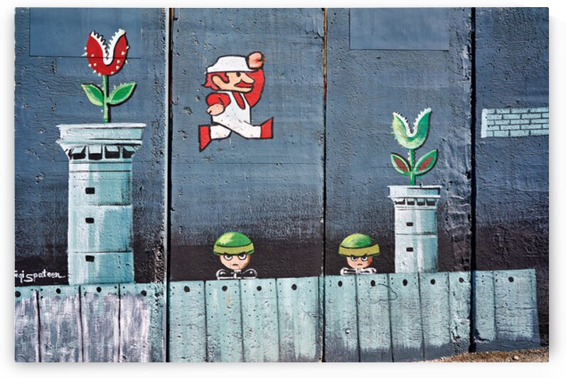 Art on the west bank separation wall in Bethlehem Jerusalem by Marco Brivio