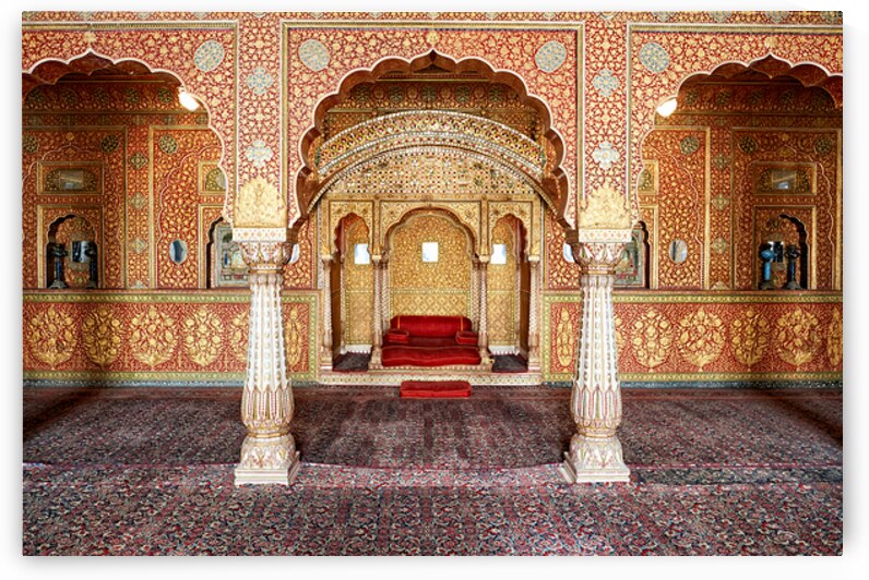 Rajasthan Bikaner Junagarh Fort interior with detailed artwork by Marco Brivio