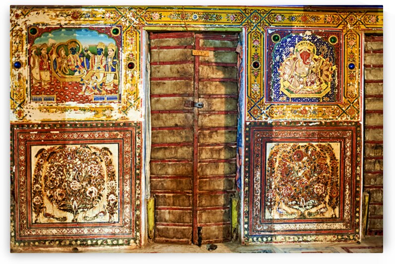 Decorated painted houses in Mandawa Shekhawati Rajasthan by Marco Brivio