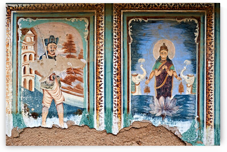 Traditional wall painting in Mandawa Rajasthan showcases local  by Marco Brivio
