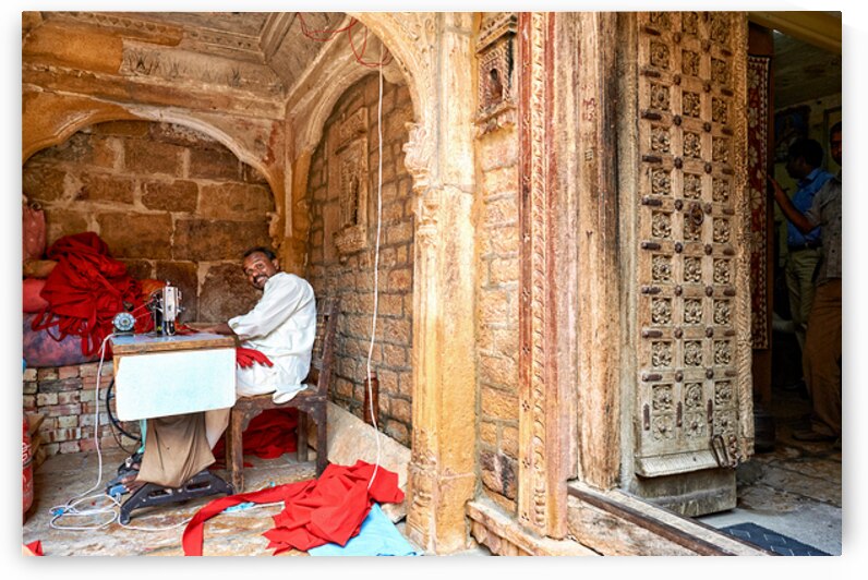 Traditional haveli house in Jaisalmer Rajasthan with tailor wor by Marco Brivio