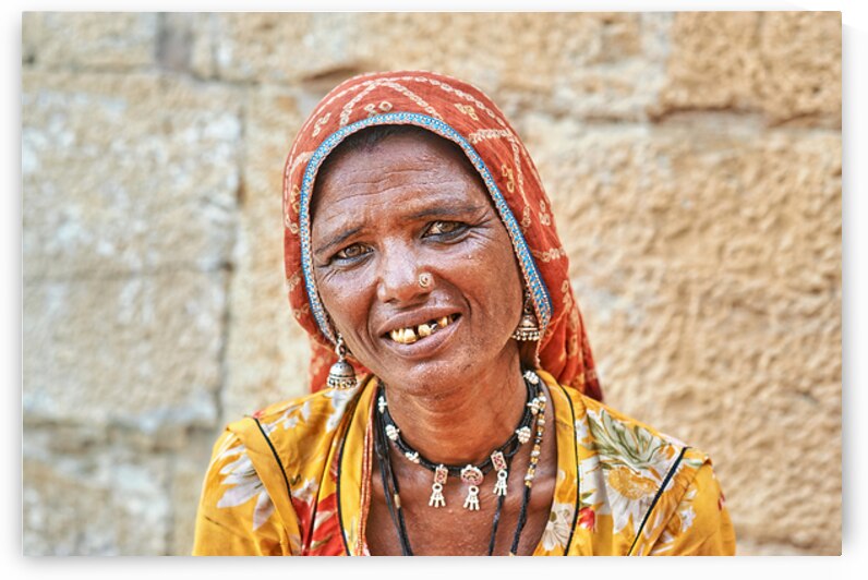 Portrait of a woman in Jaisalmer Rajasthan India by Marco Brivio