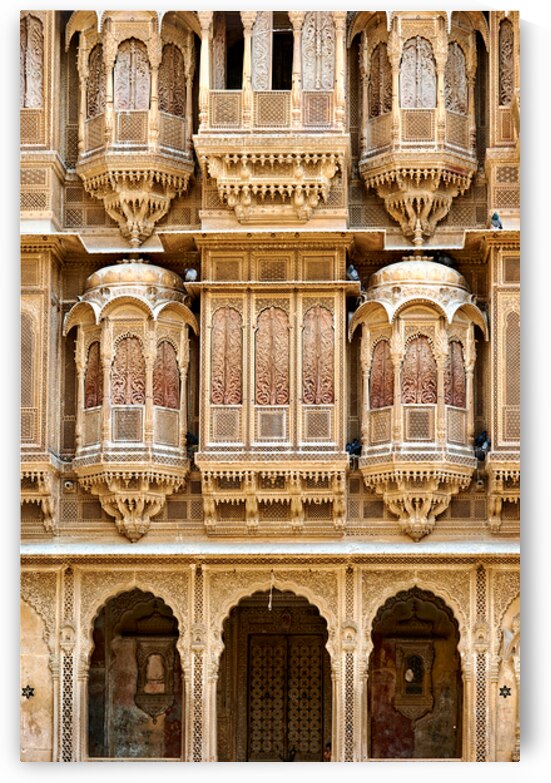 Traditional haveli house in Jaisalmer Rajasthan with detailed ca by Marco Brivio