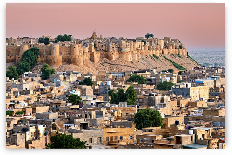 Sunset cityscape view of Jaisalmer in Rajasthan by Marco Brivio