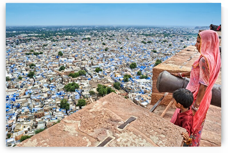 View of the blue city of Jodhpur from a high point by Marco Brivio