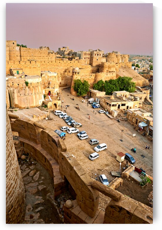 Walls of Jaisalmer at sunset in Rajasthan India capture the town by Marco Brivio