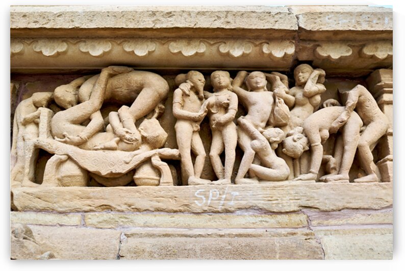 Hindu temples of Khajuraho show ancient carvings in Madhya Prade by Marco Brivio
