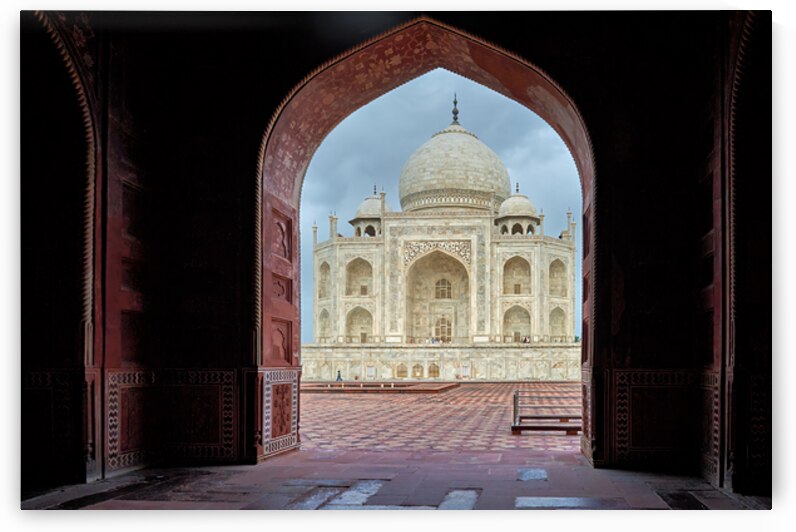 View of Taj Mahal Palace from entrance in Agra by Marco Brivio