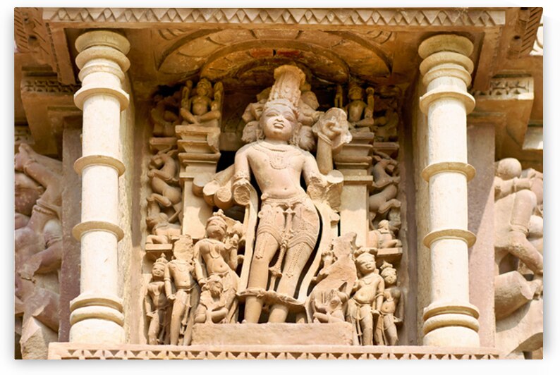 Hindu temples in Khajuraho display intricate sculptures and carv by Marco Brivio