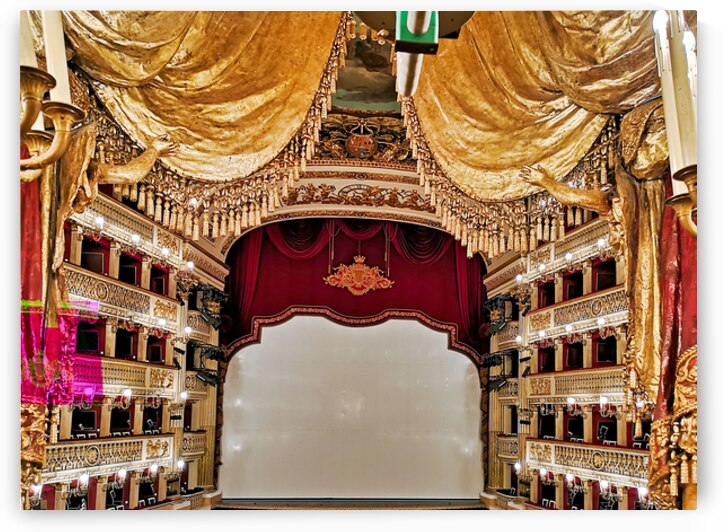Elegant interior of Real Teatro di San Carlo in Naples by Marco Brivio