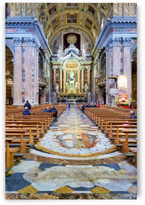 Gesu Nuovo Church interior in Naples during a quiet afternoon by Marco Brivio
