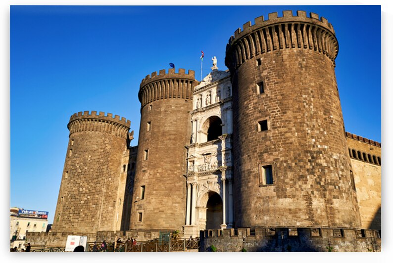 Castel Nuovo stands strong in Naples under clear blue sky by Marco Brivio