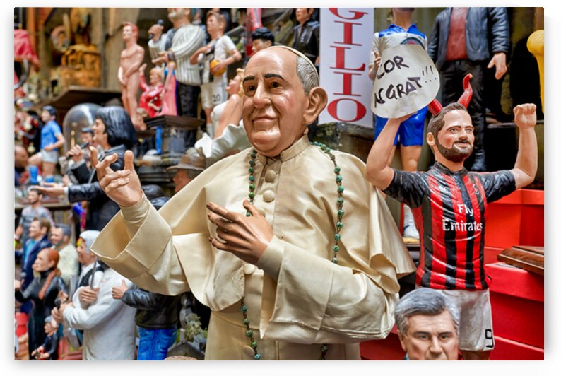 Figurines in Naples Campania Italy show Christmas Nativity Scene by Marco Brivio