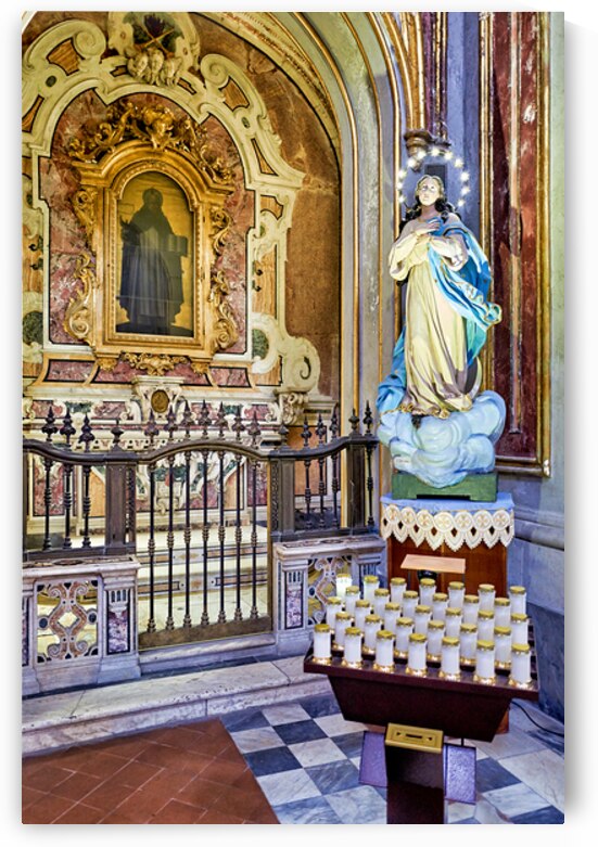 San Domenico Maggiore church interior in Naples Campania Italy by Marco Brivio