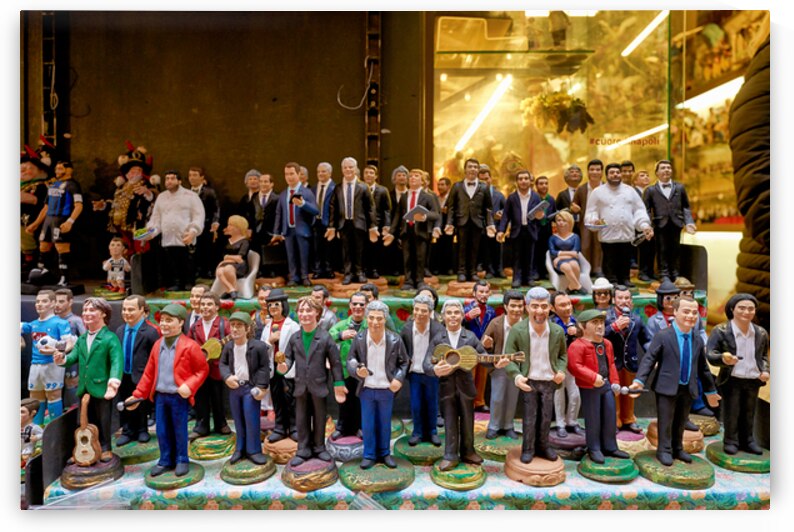 Statues showing figures in artisan workshop in Naples Campania I by Marco Brivio