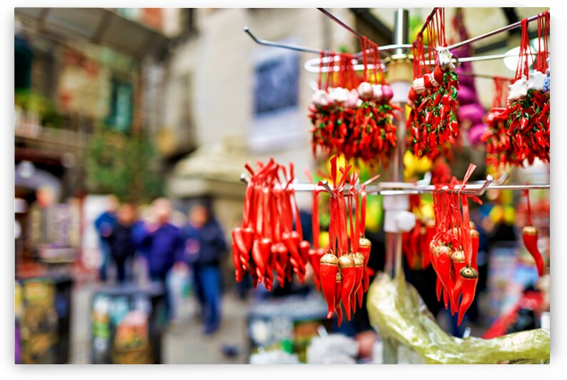 Lucky horns on sale in Spaccanapoli downtown Naples Italy by Marco Brivio