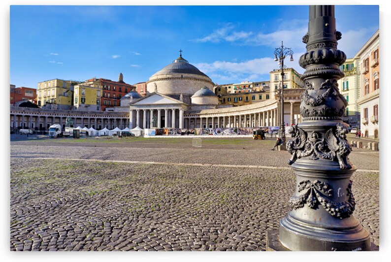 Piazza del Plebiscito in Naples Campania Italy on a clear day by Marco Brivio