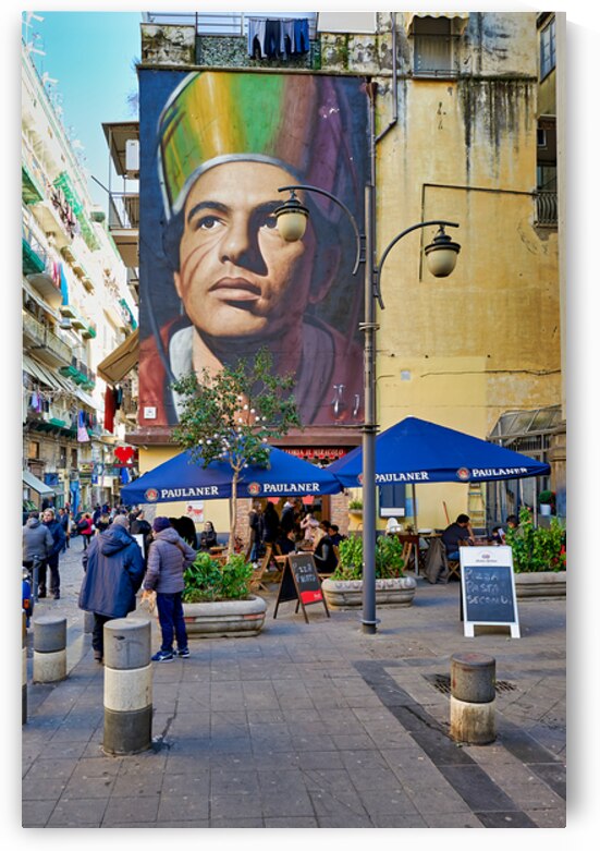 Mural of san gennaro by jorit in forcella naples by Marco Brivio