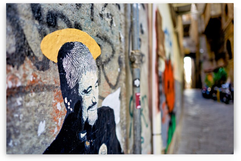 Mural of pino daniele in via tribunali naples campania italy by Marco Brivio