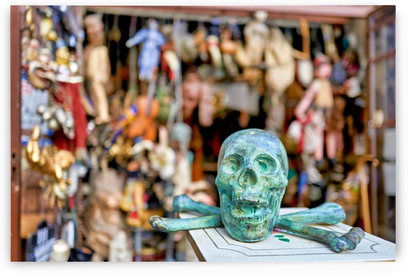 Junk dealer displays various items in Naples Campania Italy by Marco Brivio