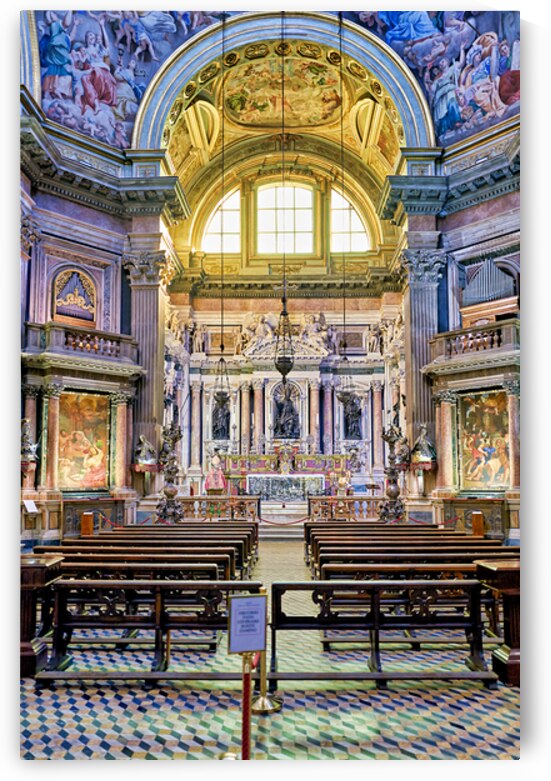 View of the interior of Naples Cathedral in Campania Italy by Marco Brivio
