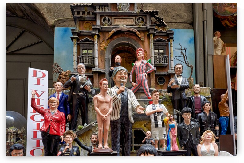 Statues of Naples Christmas Nativity scene in artisan workshop d by Marco Brivio