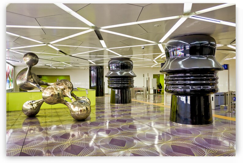 Artwork at Universita metro subway station in Naples Campania It by Marco Brivio