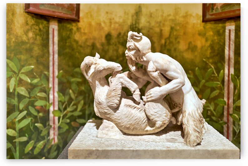 Goat and satyr sculpture at Naples Archaeological Museum by Marco Brivio