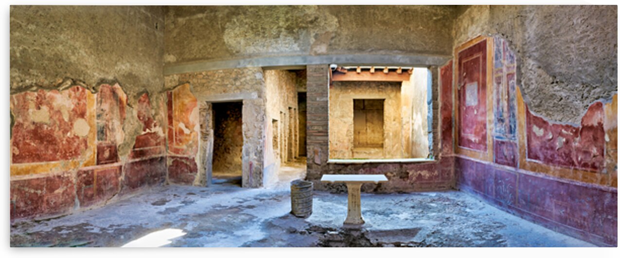 Exploration of ancient rooms in Pompeii near Naples in Campania  by Marco Brivio