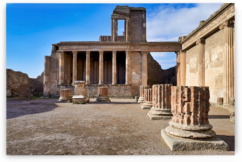 Exploring ancient Roman ruins in Pompeii near Naples Italy by Marco Brivio
