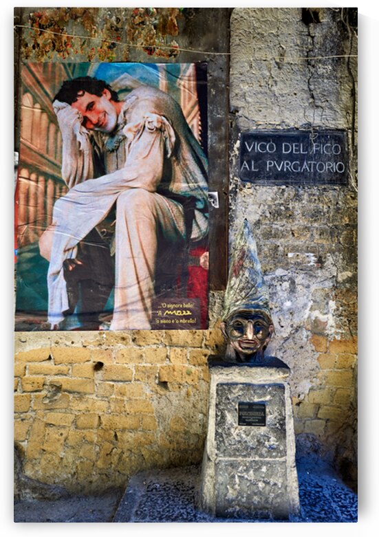 Street art in Naples honors actor Massimo Troisi in Campania by Marco Brivio