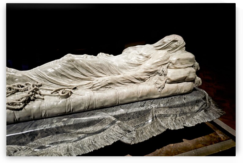 Veiled Christ sculpture located in Sansevero Chapel in Naples It by Marco Brivio