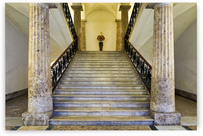 Stairs leading to the Museo di Capodimonte in Naples Italy by Marco Brivio