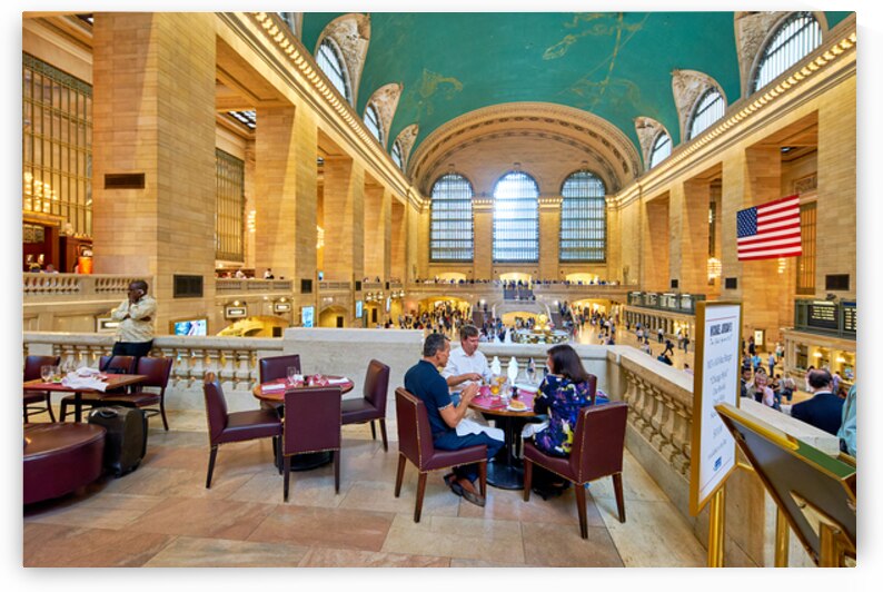 Dining at a restaurant in Grand Central Terminal in Manhattan by Marco Brivio