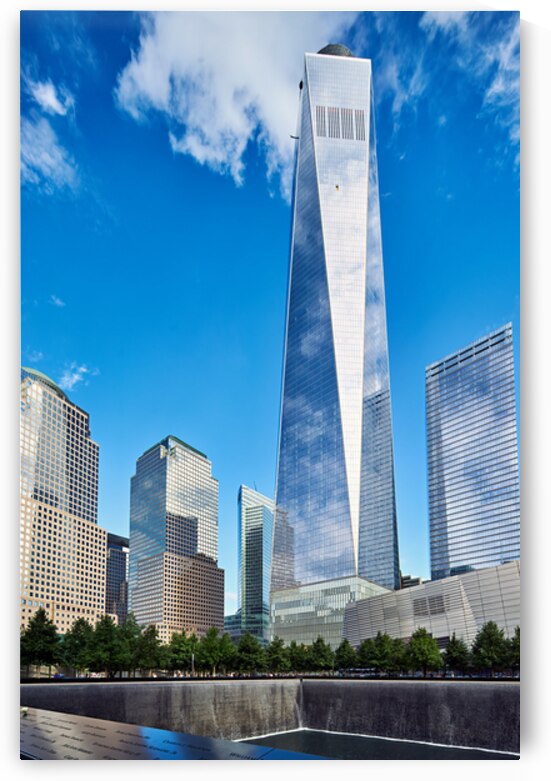 View of One World Trade Center in Manhattan near September 11 Me by Marco Brivio