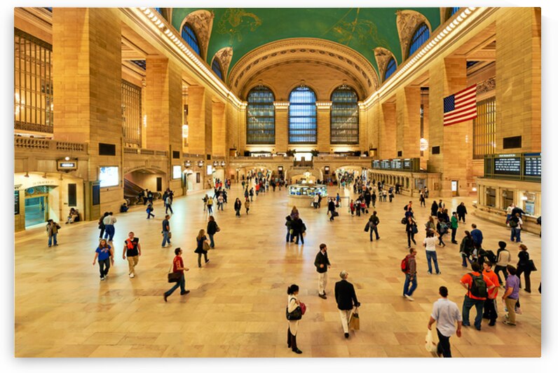 People walk in Grand Central Terminal in Manhattan by Marco Brivio