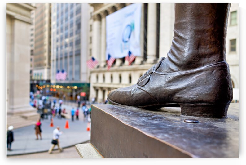 George Washington Statue in Manhattan near Wall Street in New Yo by Marco Brivio