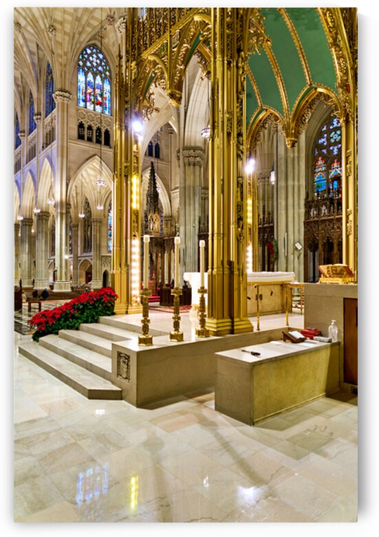 Visitors explore St. Patricks Cathedral in Manhattan during the by Marco Brivio