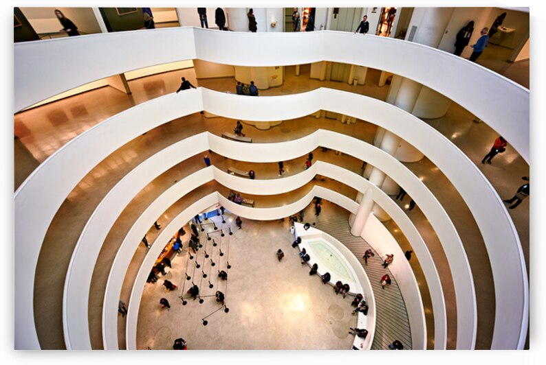 Visitors explore the Guggenheim Museum in New York City by Marco Brivio