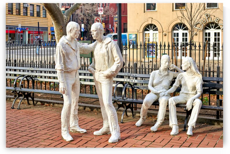 Gay Liberation sculpture at Christopher Park in Manhattan New Y by Marco Brivio