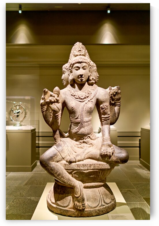 Sculpture of shiva as mahesha in the asian art gallery in new yo by Marco Brivio