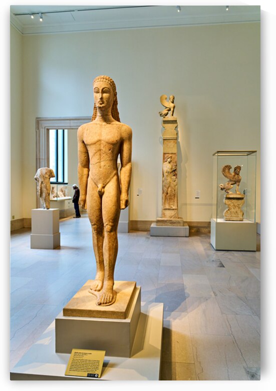 Kouros marble statue at the Metropolitan Museum of Art by Marco Brivio