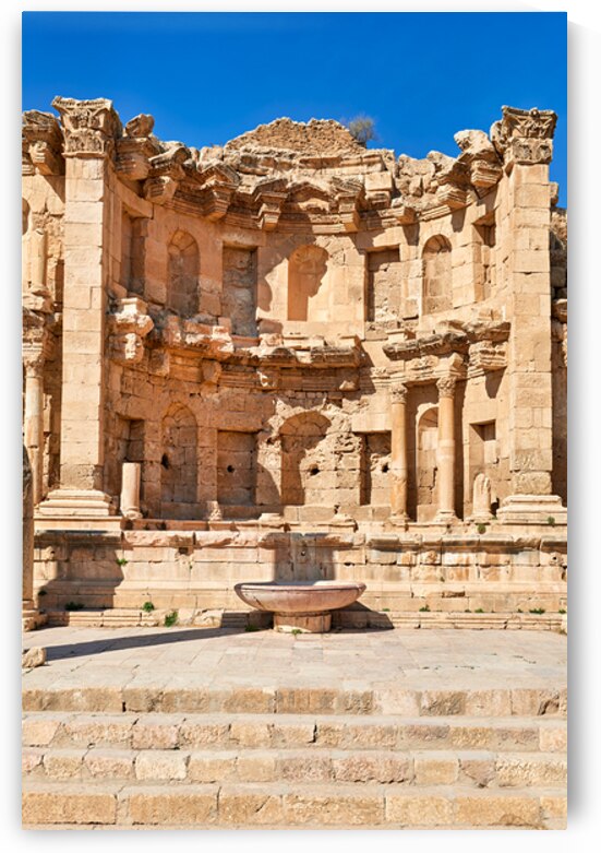 Exploring ancient ruins in Gerasa Jerash Jordan on a sunny day by Marco Brivio
