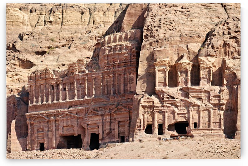 Royal Tombs at Petra in Jordan show ancient architecture and his by Marco Brivio
