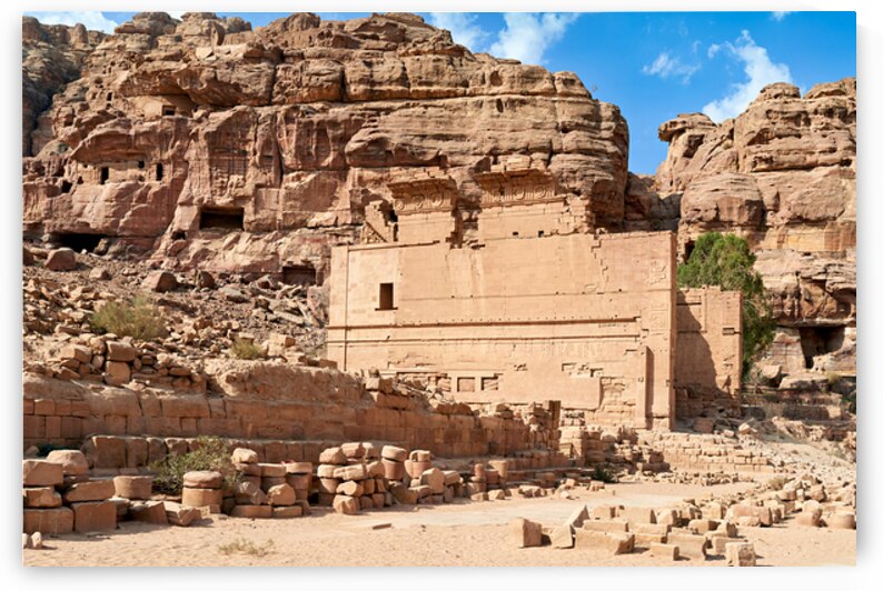 Hadrian Gate at Petra in Jordan shows ancient architecture and h by Marco Brivio