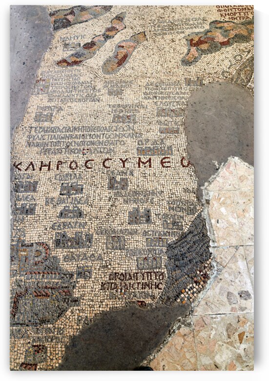 Madaba Map located in the Greek Orthodox Basilica of Saint Georg by Marco Brivio