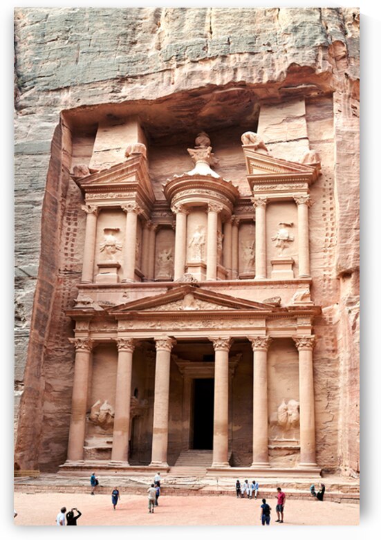 Discovering Al Khazneh in Petra Jordan during the day by Marco Brivio
