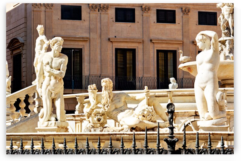 Visiting Piazza Pretoria with its famous fountain in Palermo Si by Marco Brivio