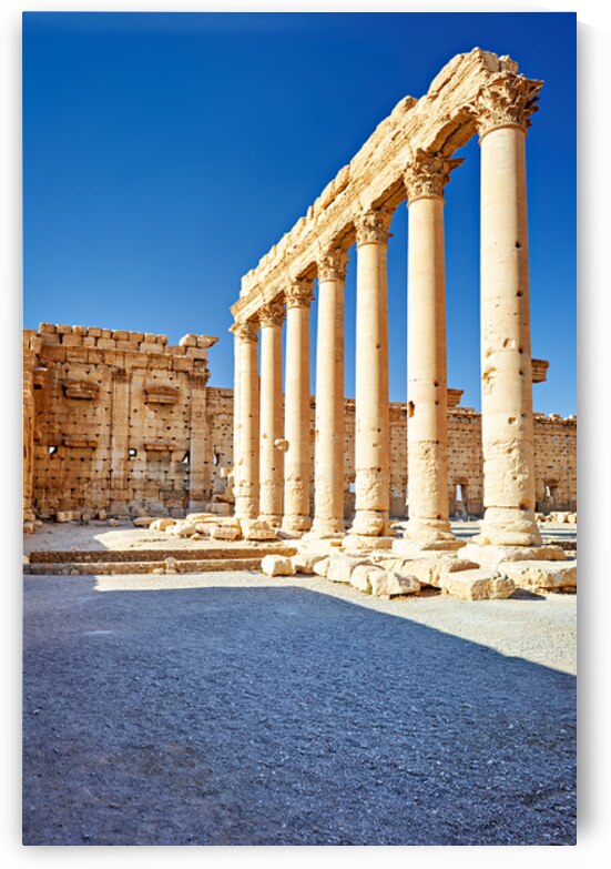 Exploring ancient ruins at the Temple of Bel in Palmyra Syria by Marco Brivio